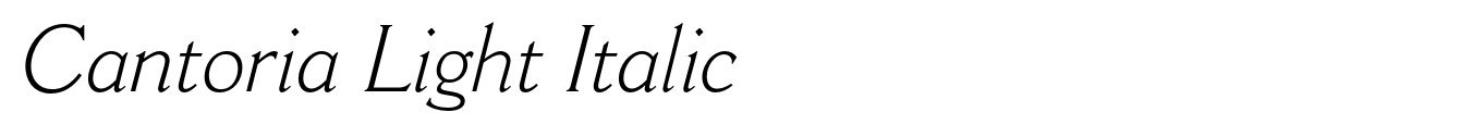 Cantoria Light Italic
